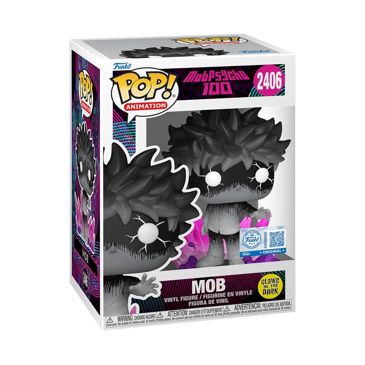 Funko POP Vinyl Excl Mob Psycho 100 Shigeo w/Aura GITD Figure #2406