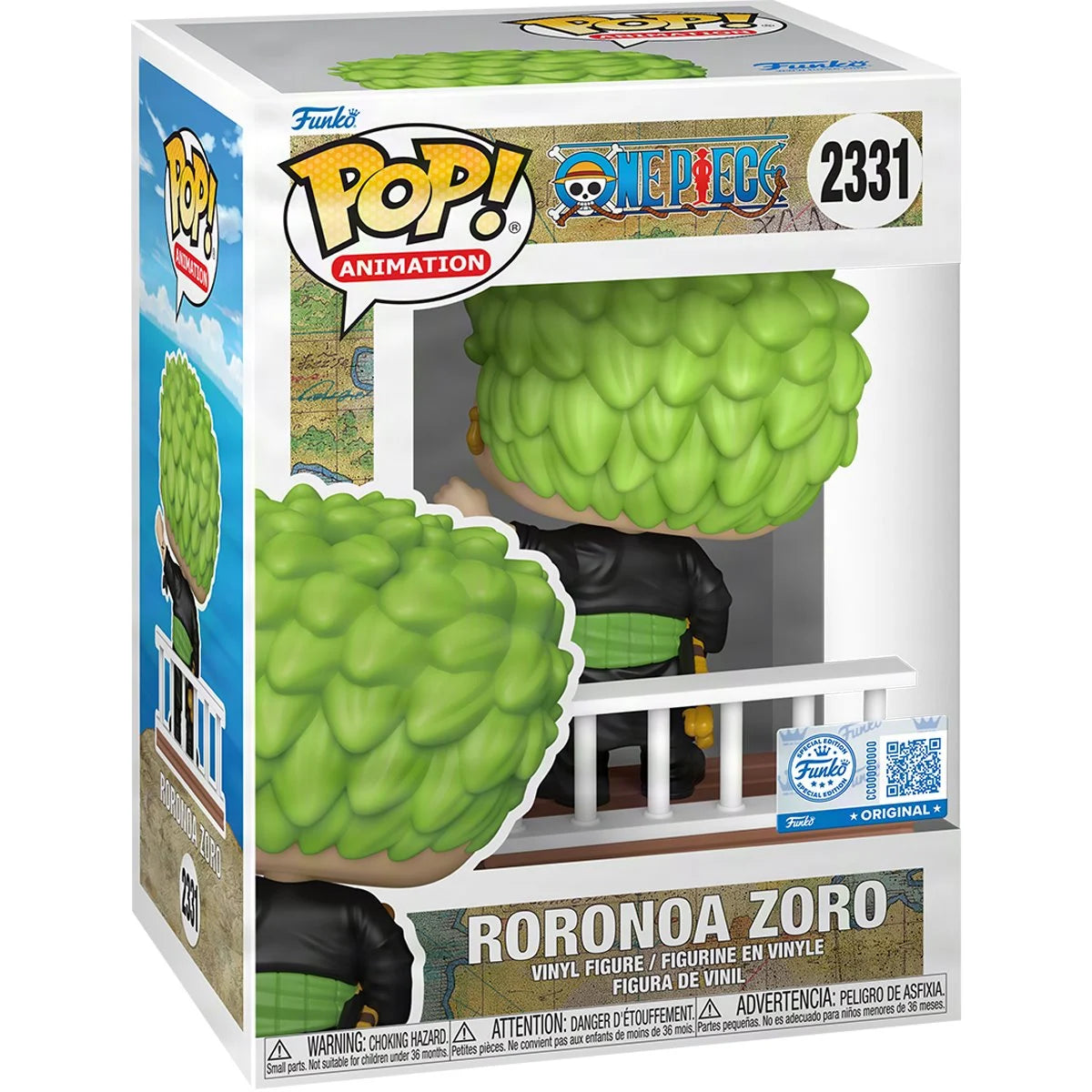 Funko POP One Piece Straw Hat Pirates Roronoa Zoro Funko Pop! Vinyl Figure #2331 - Entertainment Earth Exclusive
