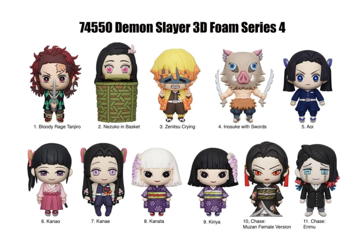 Monogram Demon Slayer Kimetsu No Yaiba Series 4 3D Foam Figural Bag Clip | 1 Random Blind Bag Clip