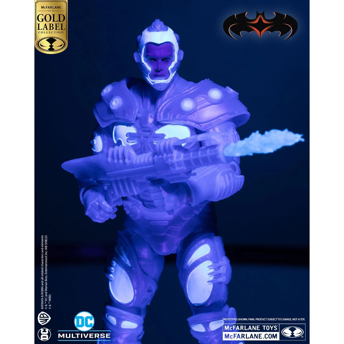 DC Multiverse Batman and Robin Mr. Freeze Black Light Gold Label 7-Inch Action Figure EE Excl /6550!