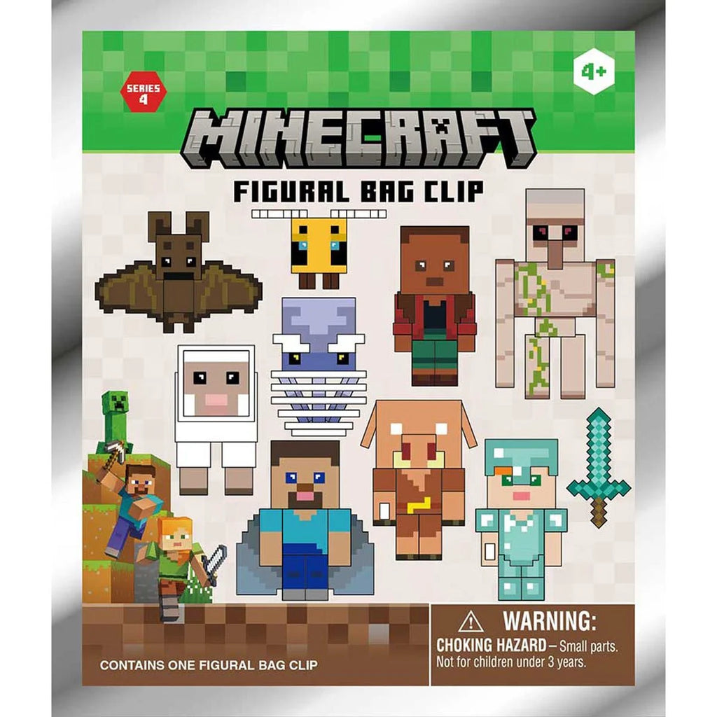 Monogram Minecraft, Series 4 – 5" Collectible Bag Clip – | 1 Random Blind Bag Clip