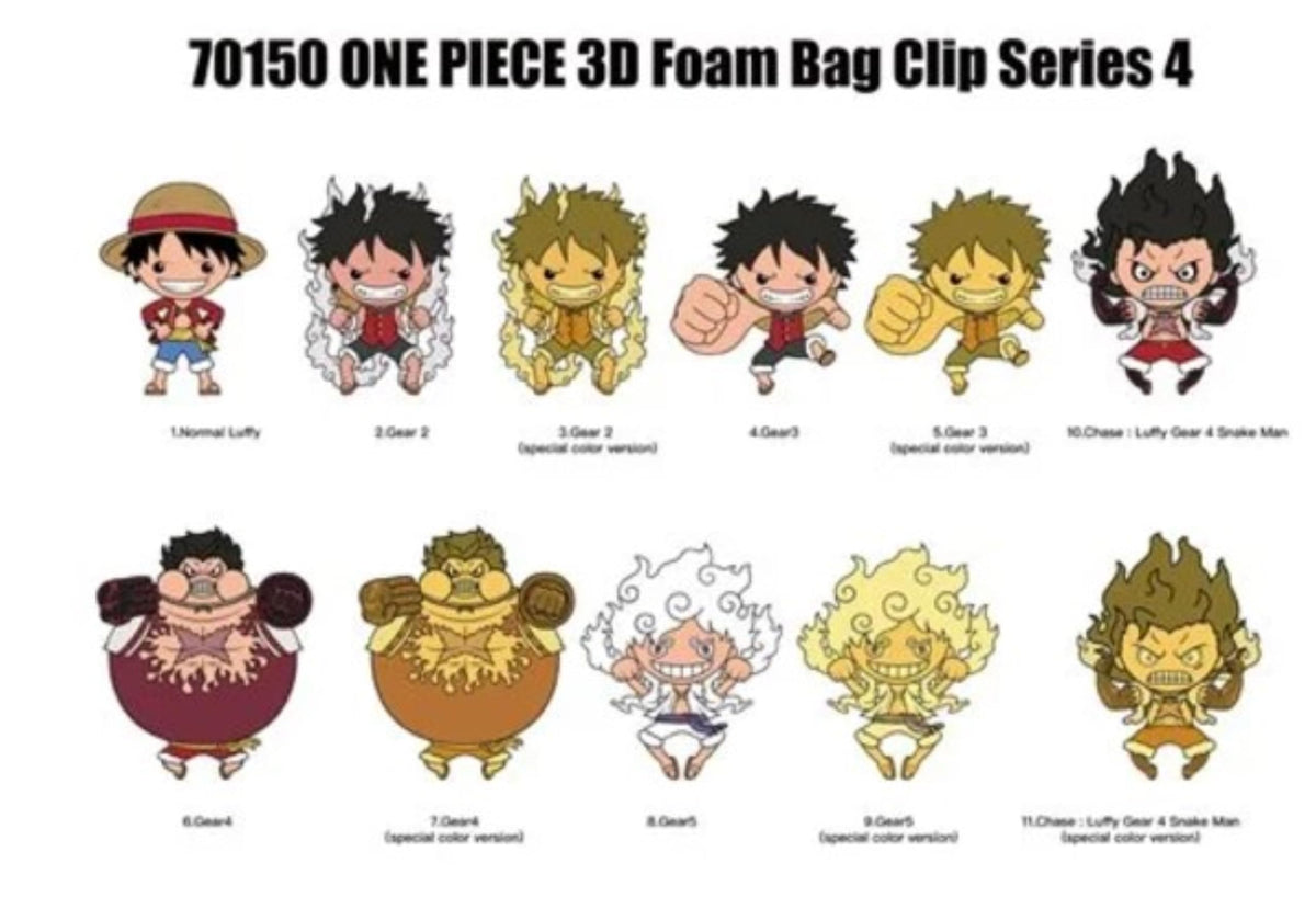Monogram One Piece Series 4 3D Foam Bag Clip | 1 Random Blind Bag Clip