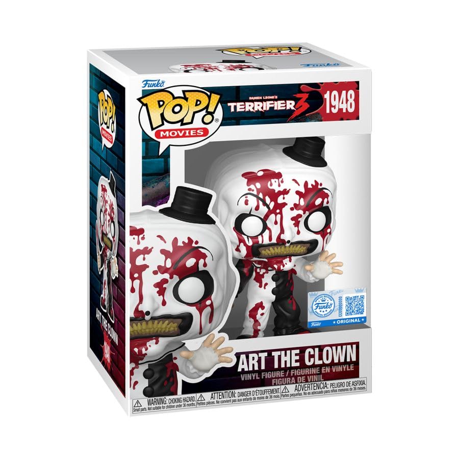Funko POP! Movies Terrifier 3 Art The Clown Bloody Figure #1948 - EE Exclusive