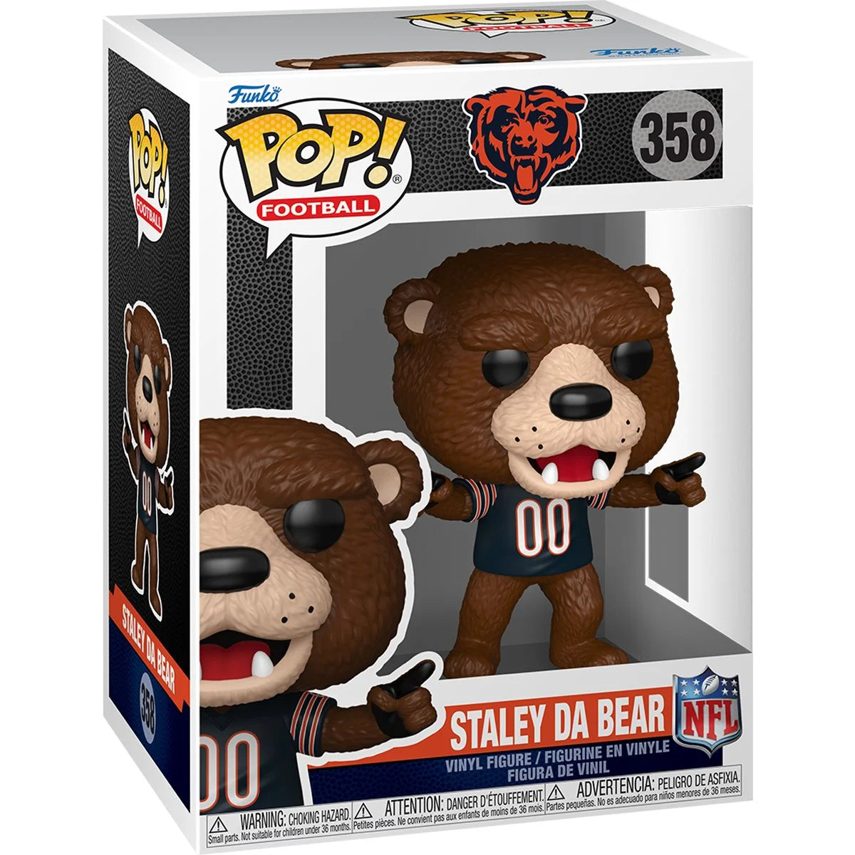 Funko Pop! NFL Mascots Bears Staley Da Bear Vinyl Figure #358