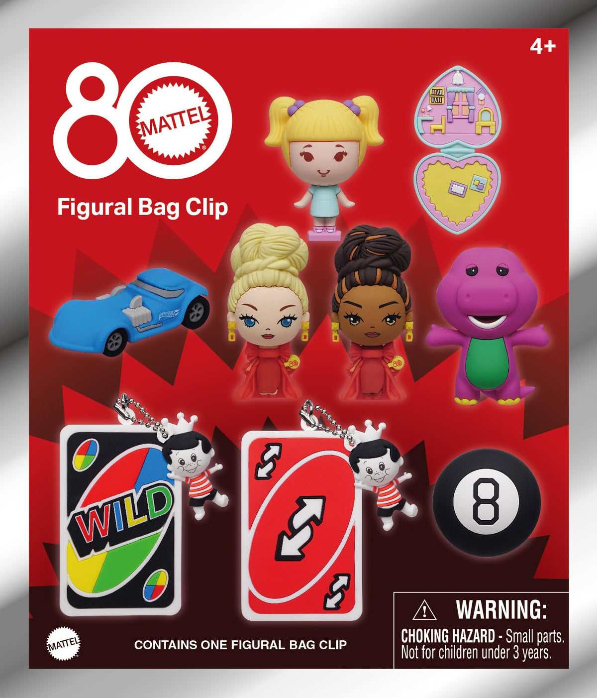 Mattel 80th Anniversary Series 1 – 5" Collectible Bag Clip – Blind Bag (ONE Random Figure) – Toy Brand Character Keychain/Backpack Accessory | Official Licensed Merchandise