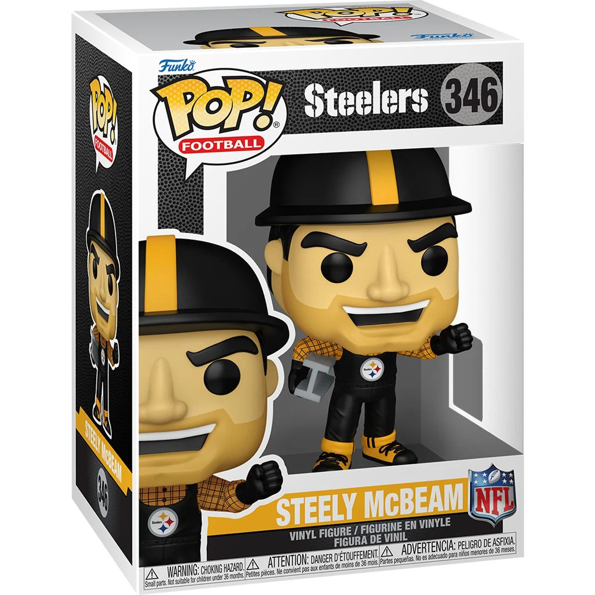 Funko Pop! NFL Mascots Throwback Steelers Steely McBeam Vinyl Figure #346
