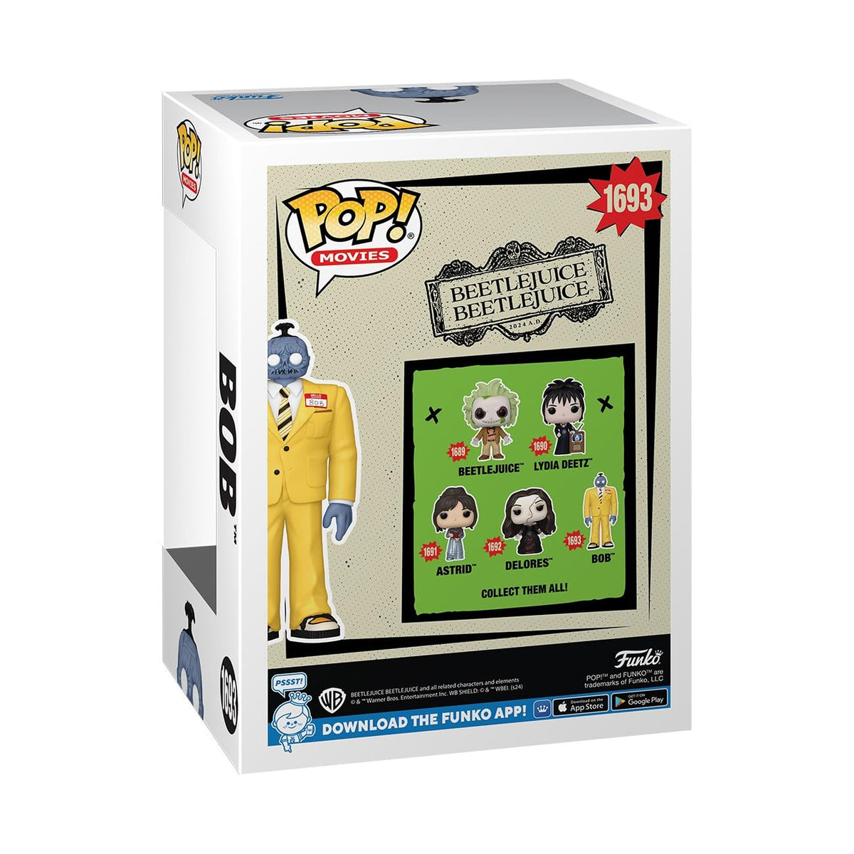 Funko Pop! Movies: Beetlejuice 2 Bob Yellow Suit Figure #1693