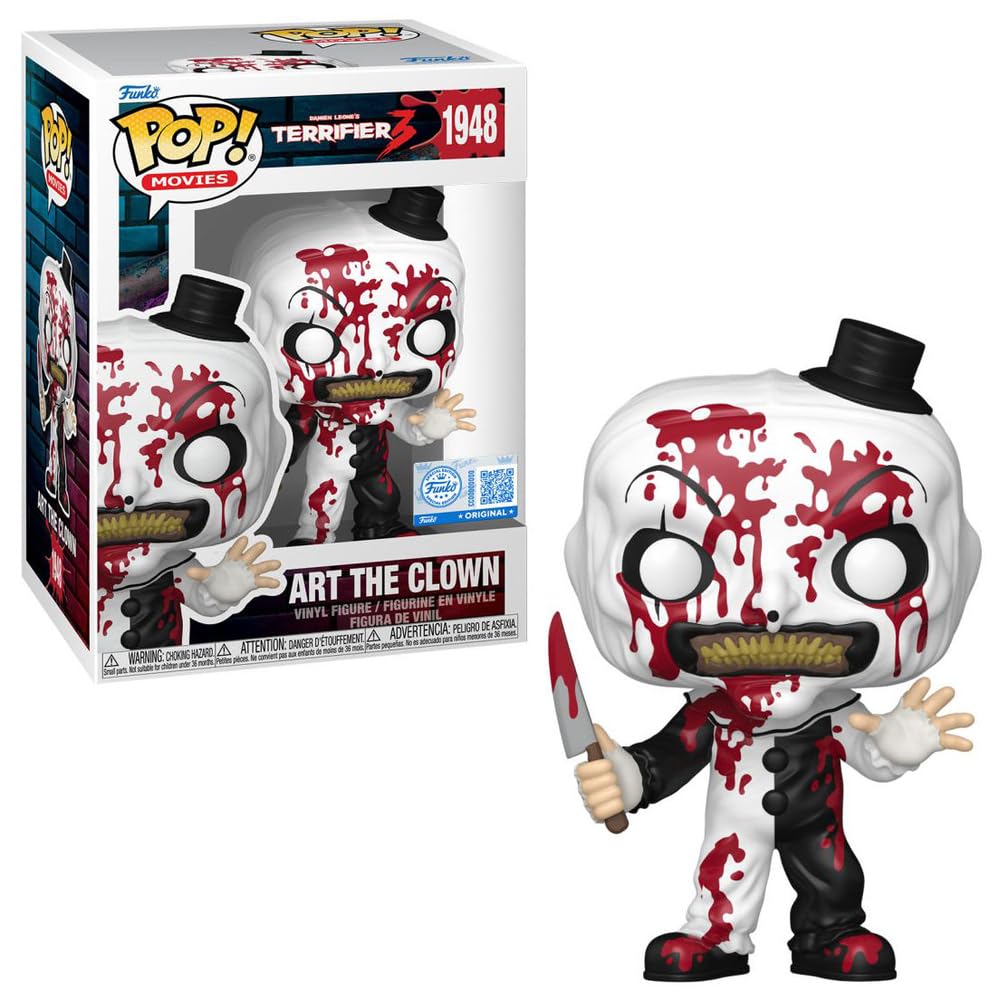 Funko POP! Movies Terrifier 3 Art The Clown Bloody Figure #1948 - EE Exclusive