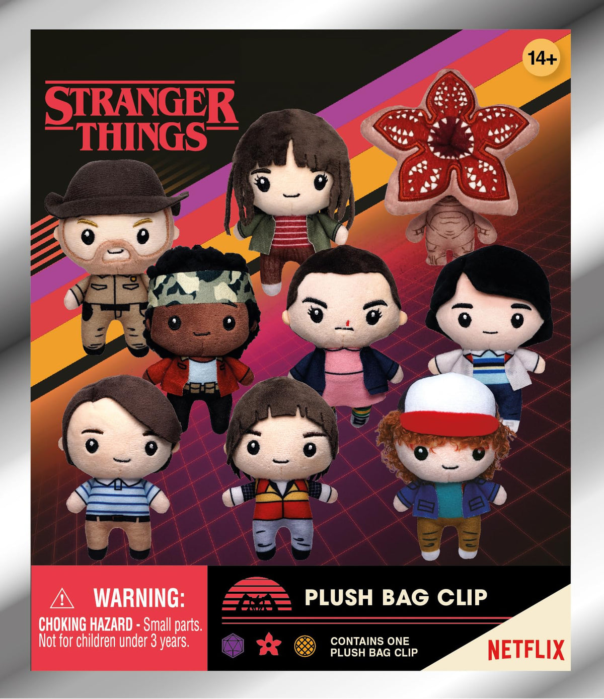 Stranger Things Plush Bag Clip Series 1 – Plush Blind Bag (ONE Random Character) – 5" Collectible Bag Clip Keychain/Backpack Accessory | Official Licensed Merchandise