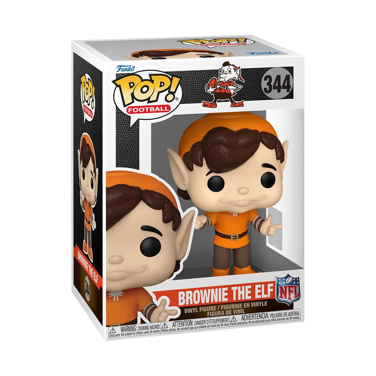 Funko Pop! NFL Mascots Throwback Browns Brownie The Elf Vinyl Figure #344