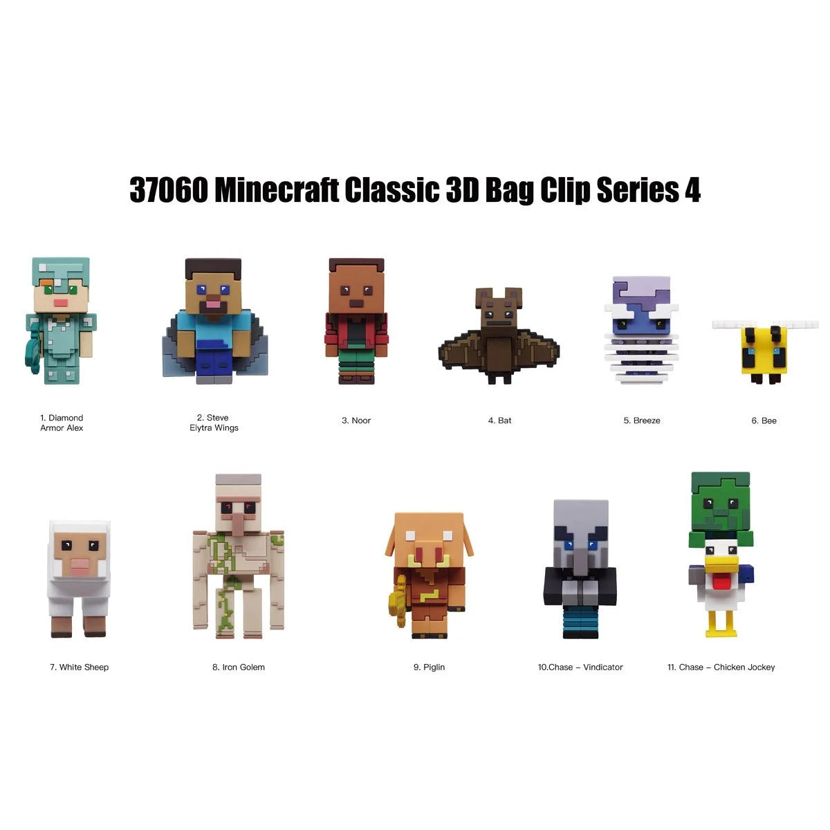 Monogram Minecraft, Series 4 – 5" Collectible Bag Clip – | 1 Random Blind Bag Clip
