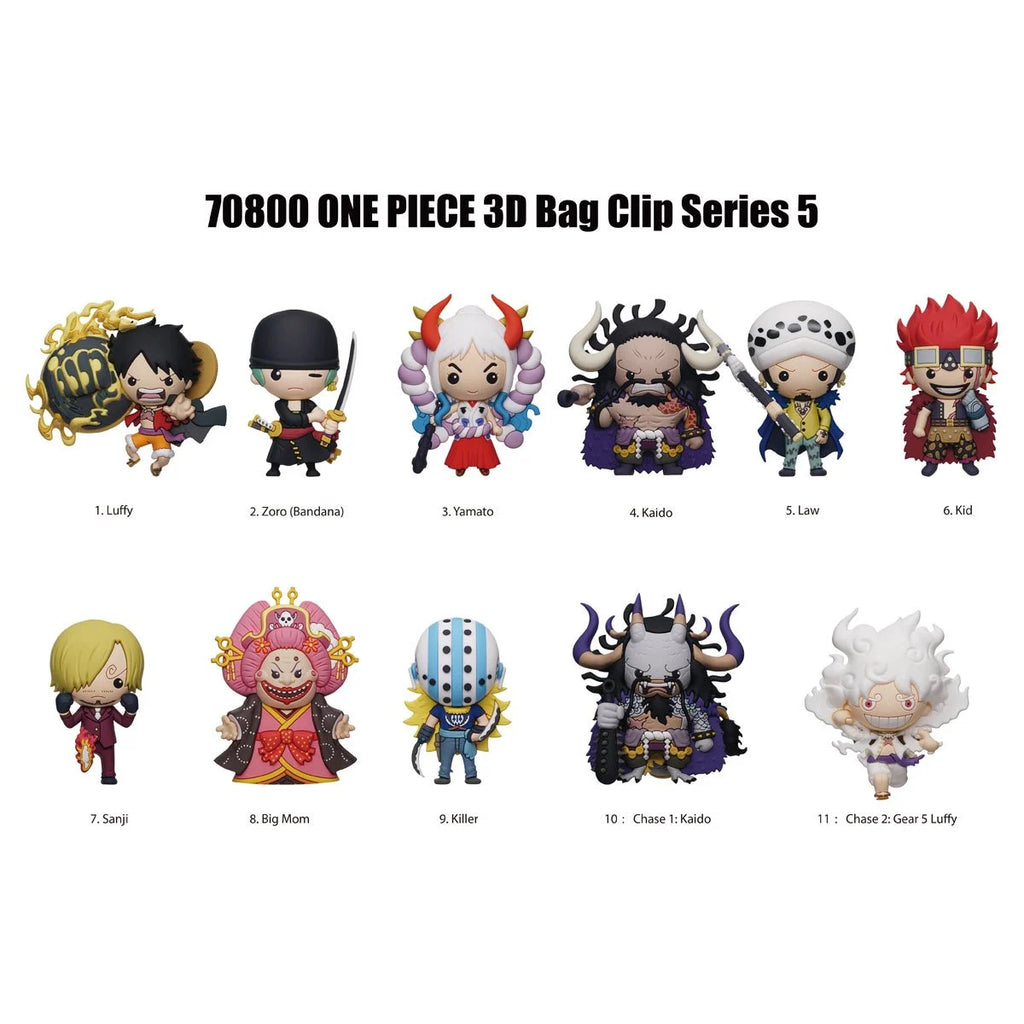 Monogram One Piece Series 5 3D Foam Bag Clip | 1 Random Blind Bag Clip