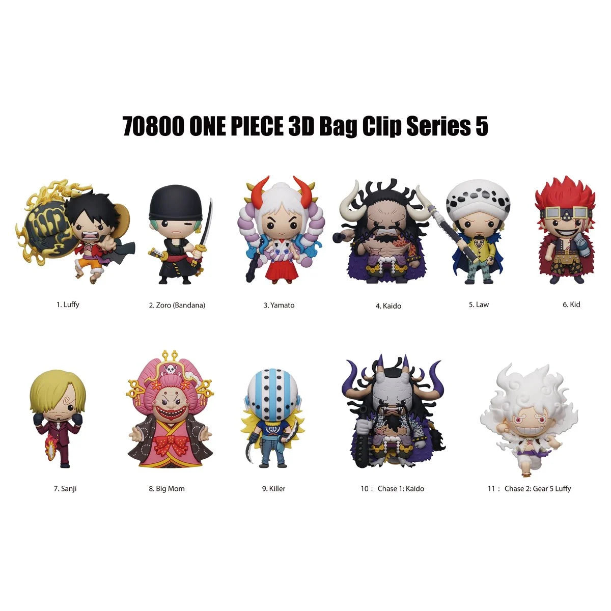 Monogram One Piece Series 5 3D Foam Bag Clip | 1 Random Blind Bag Clip