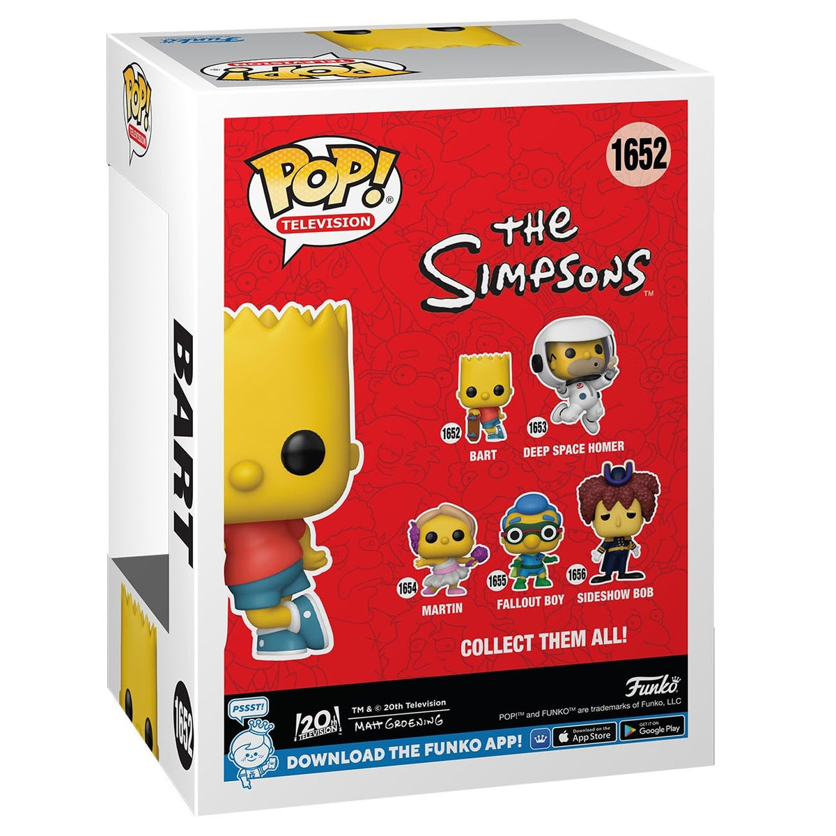 Funko POP! TV: The Simpsons - Bart Simpson with Skateboard Figure #1652