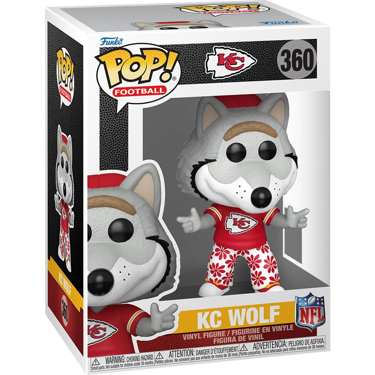 Funko Pop! NFL Mascots Chiefs KC Wolf Vinyl Figure #360