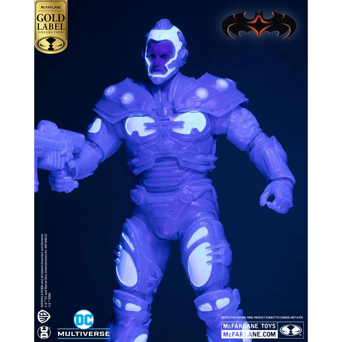 DC Multiverse Batman and Robin Mr. Freeze Black Light Gold Label 7-Inch Action Figure EE Excl /6550!