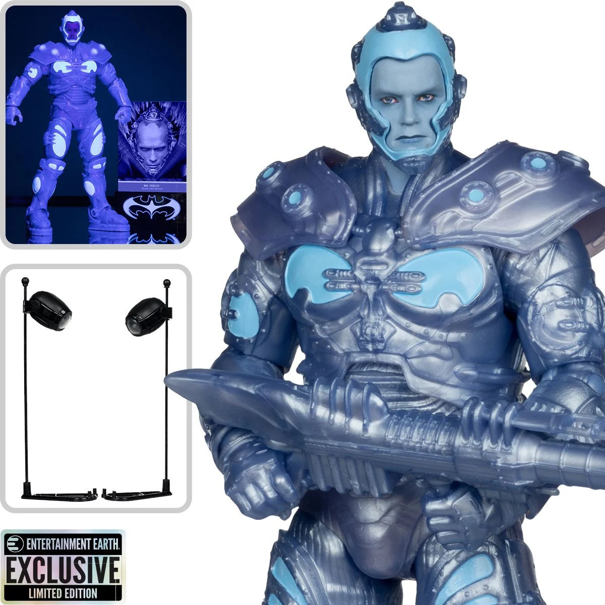 DC Multiverse Batman and Robin Mr. Freeze Black Light Gold Label 7-Inch Action Figure EE Excl /6550!
