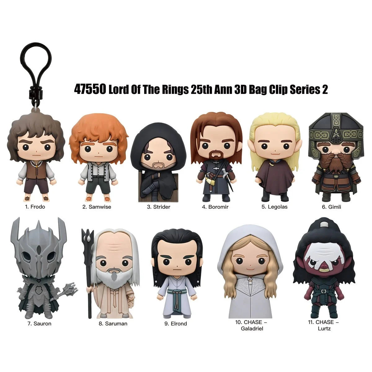 The Lord of the Rings Series 2 3D Foam Bag Clip | 1 Random Blind Bag Clip