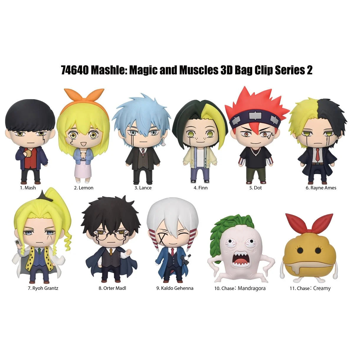 Mashle: Magic and Muscles Series 2 3D Foam Bag Clip | 1 Random Blind Bag Clip